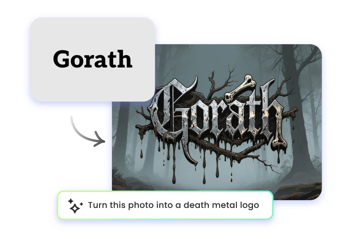 Turn a photo of an ordinary name into a death metal logo