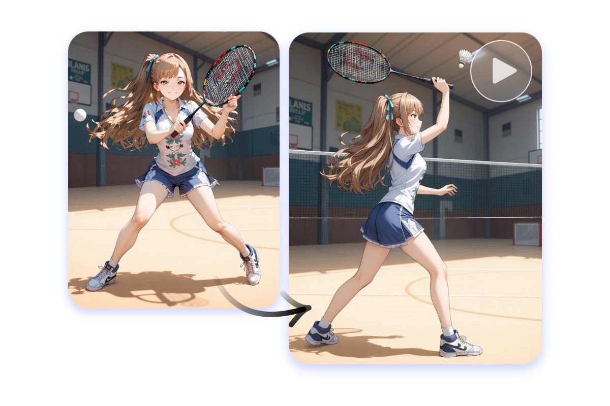 AI嫁イラストを動画に変換