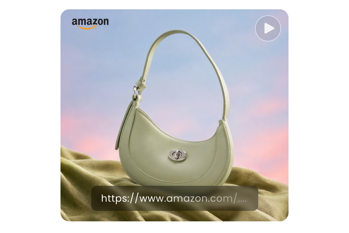 Turn an amazon bag link into an ai bag ad
