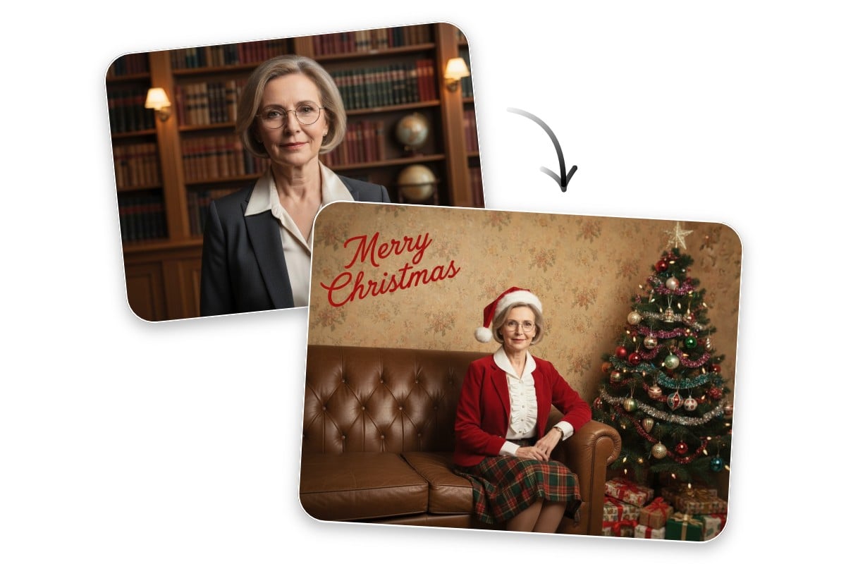 無限のクリスマスカードアイデアのためのクリスマスカードフィルター