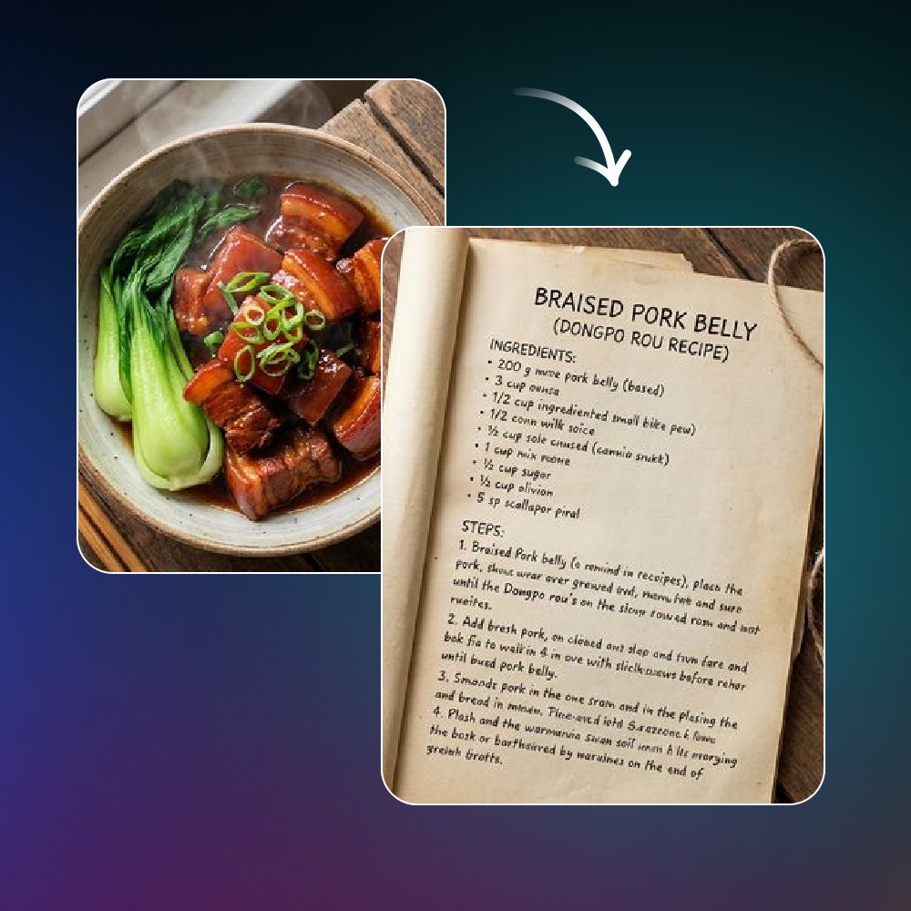 Transformer n'importe quelle photo de plat en recette réalisable