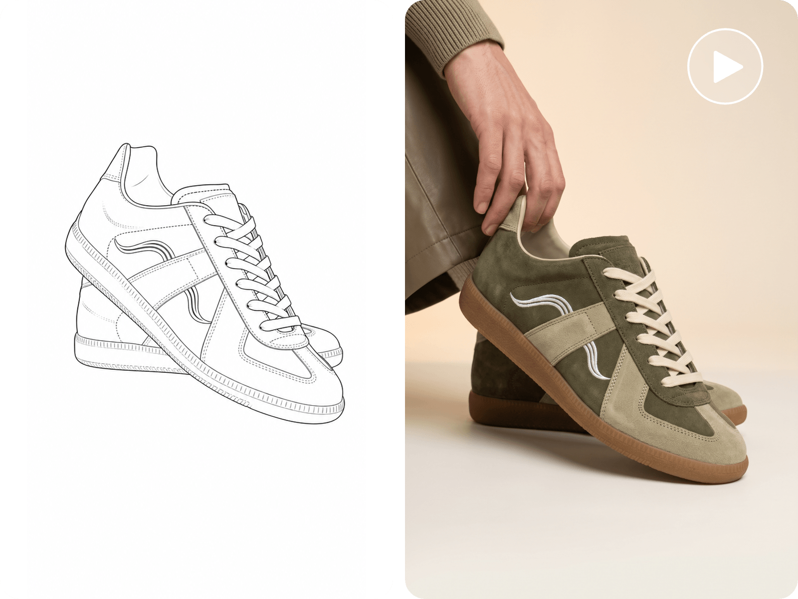 Turn design draft of shoes into a video with Fotor