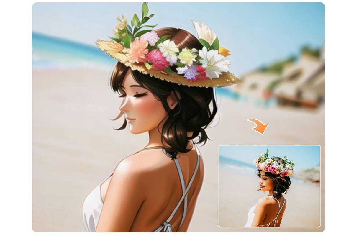 Turn female selfie into AI anime effect