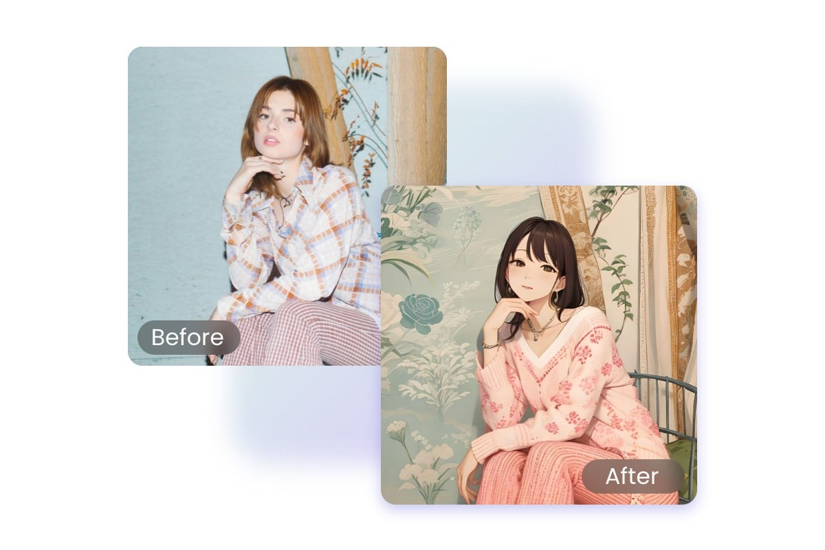 Turn photo into cartoon with Fotor