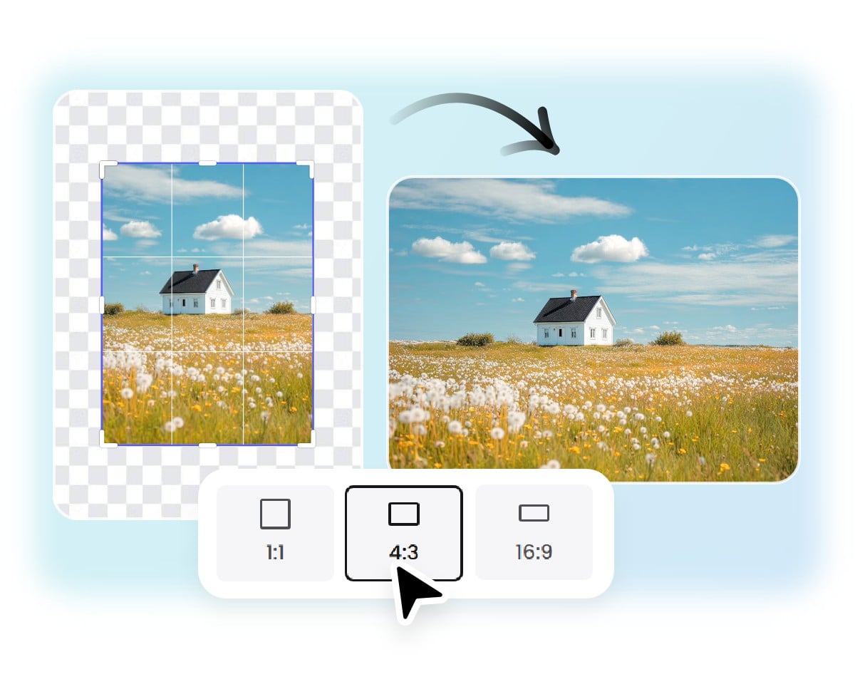 fotorを使って、縦向き画像をさまざまなアスペクト比で横向きに変換する