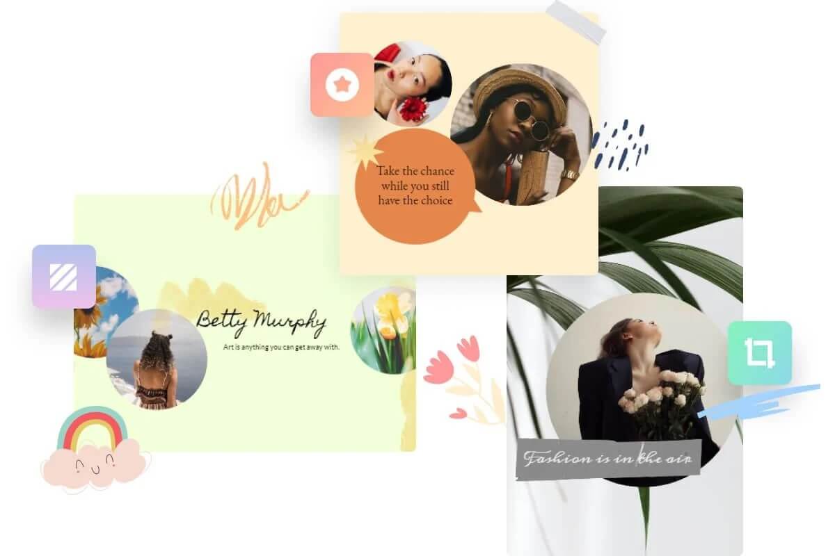 Turn round cropped images into professional designs