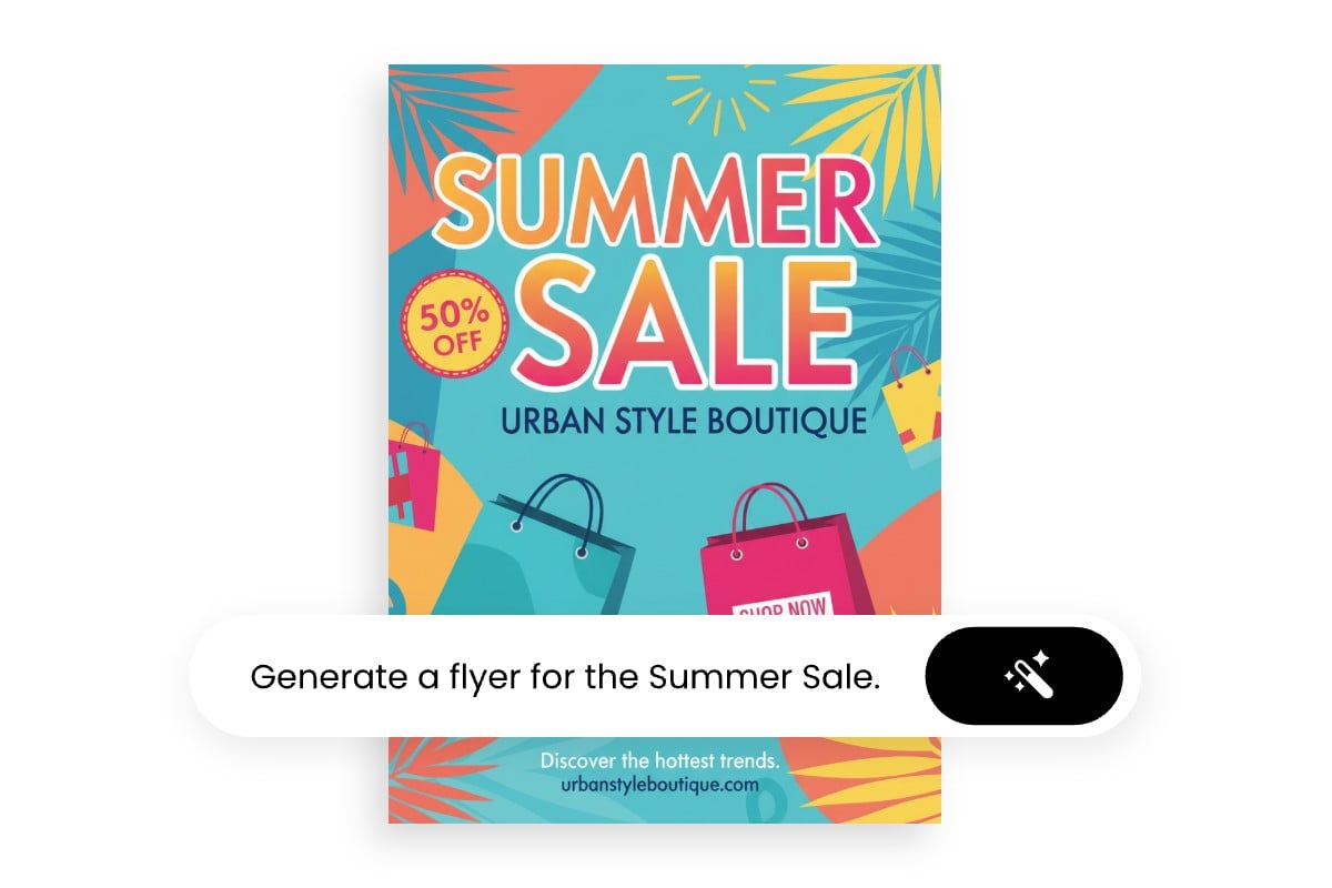 Turn text description into a flyer image with Fotor AI flyer generator