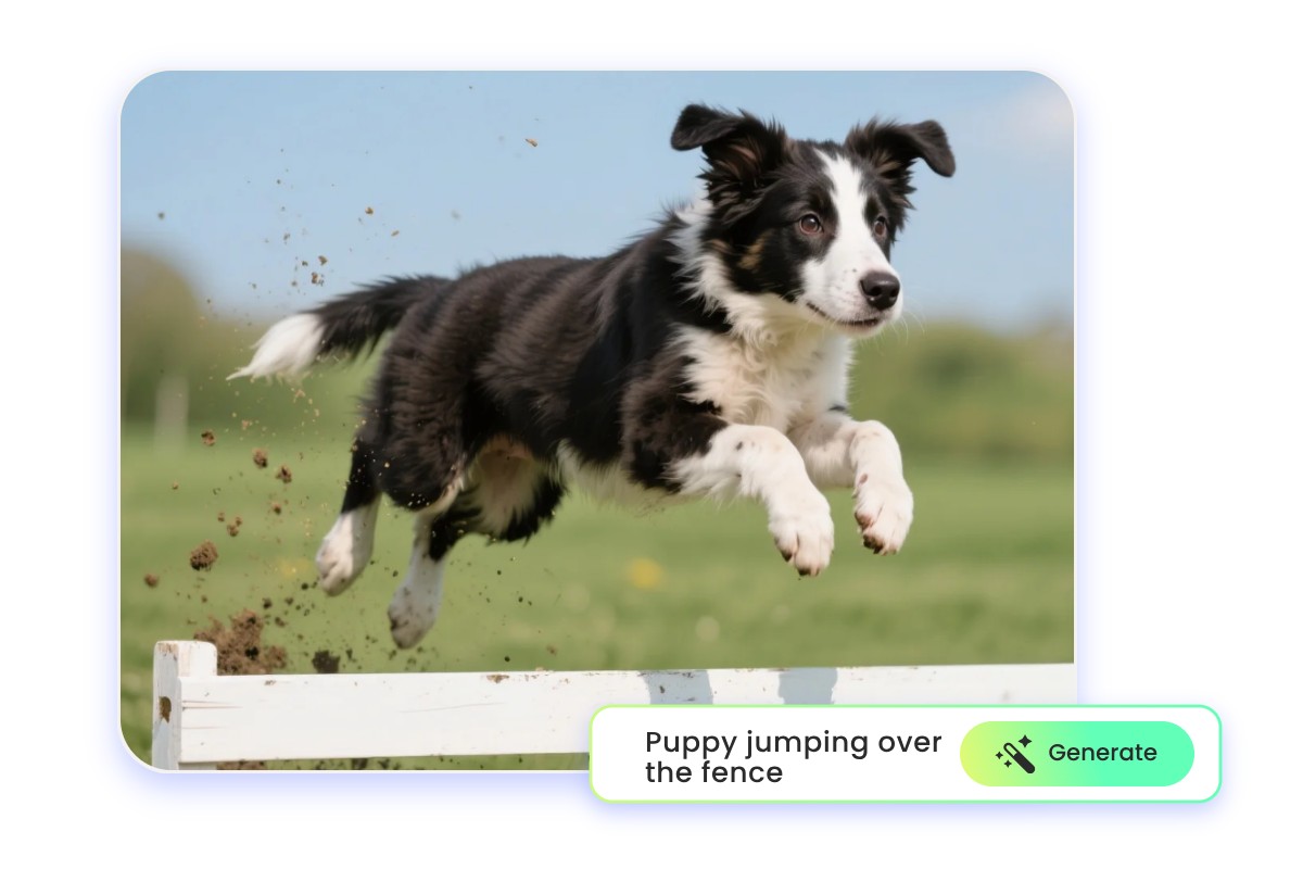 Turn text into a running dog