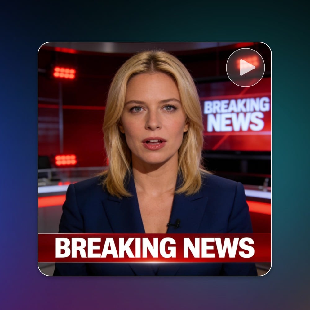 Turn text into breaking news videos instantly
