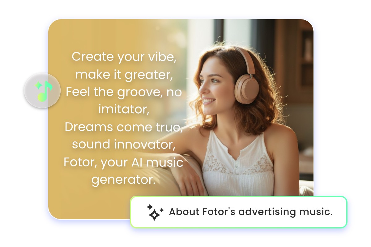 Turn text prompt into jingle lyrics with fotor jingle maker