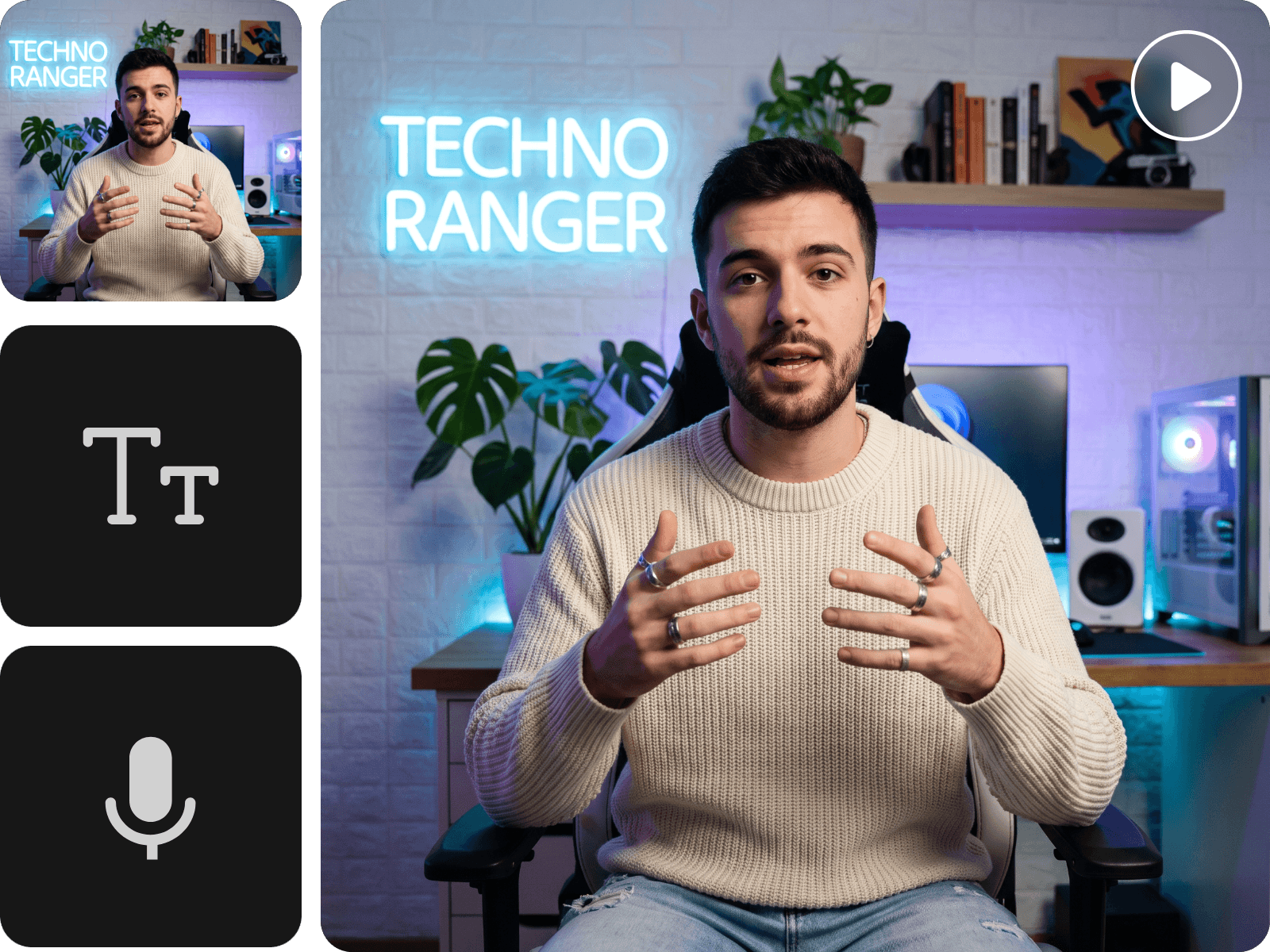 Turn your a photo of a man text and audio into a complete ugc explainer video
