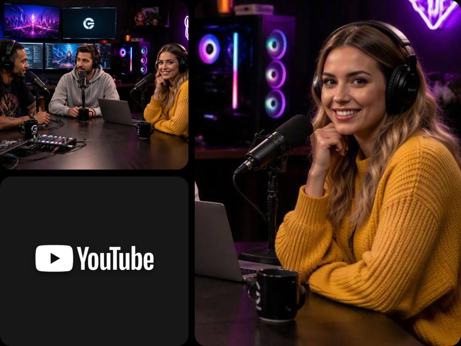 Turning a radio interview video into a womans youtube short video clip