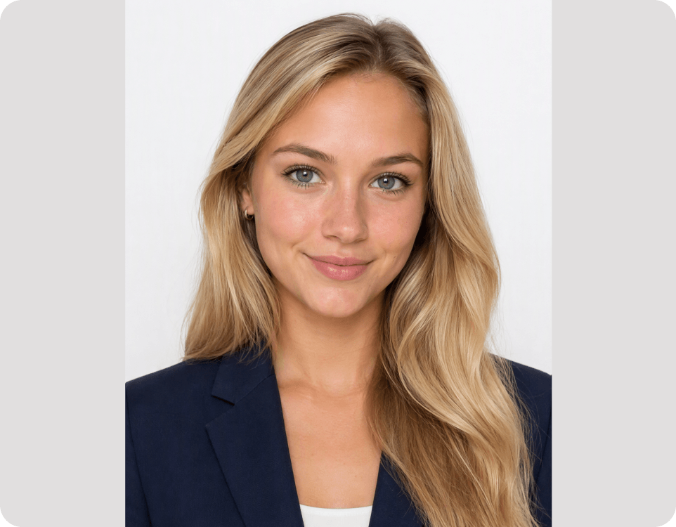 Two create a white id photo