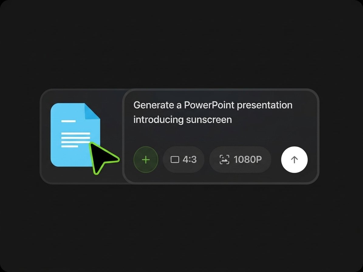 Upload a PPT to Fotor and enter a prompt to turn this PPT into a video