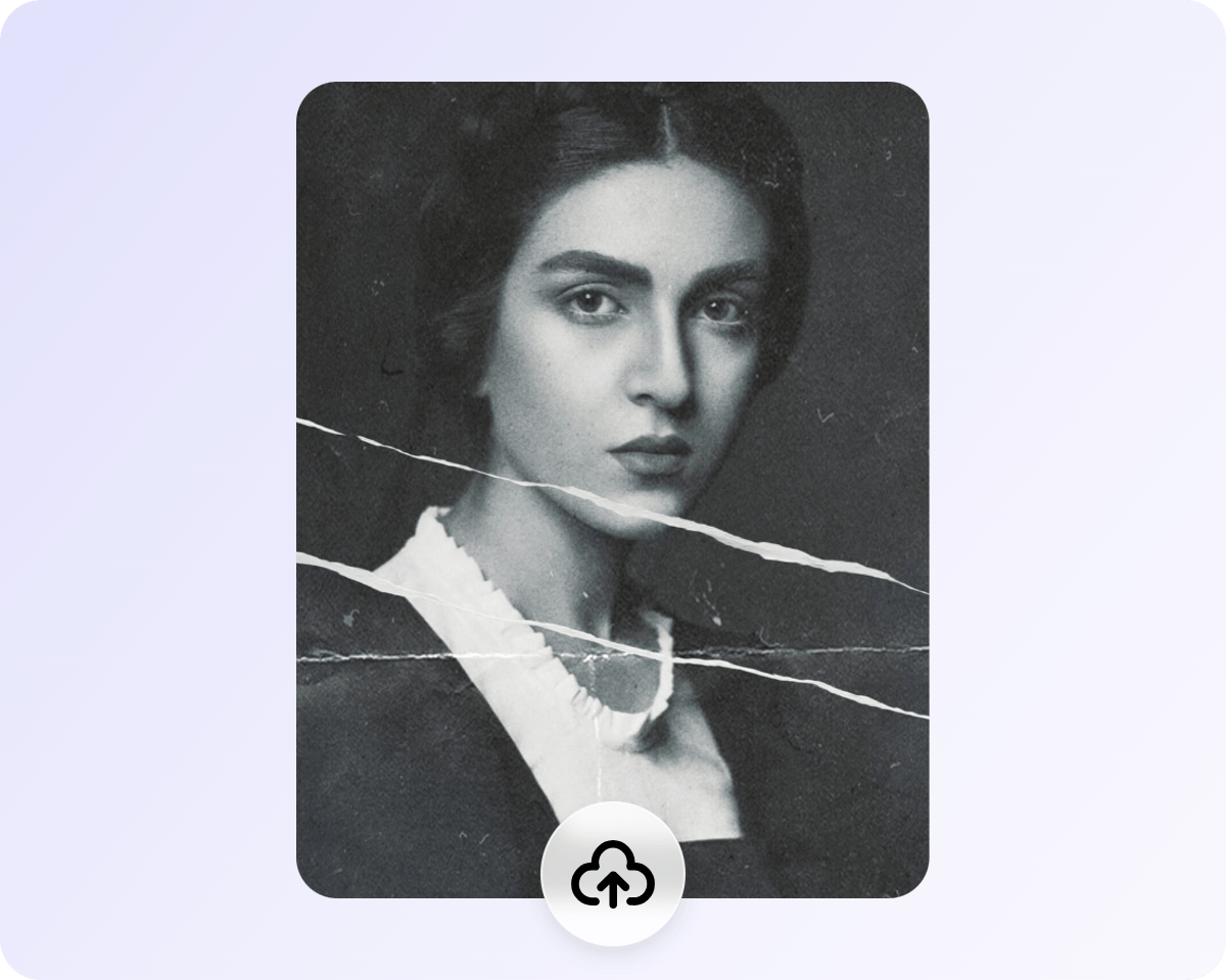 Upload a black and white classic lady portrait image