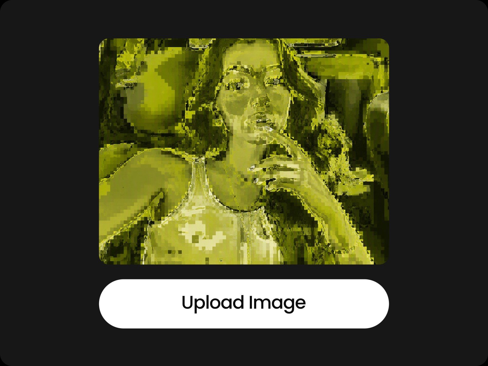 Upload a female portrait photo with matcha filter