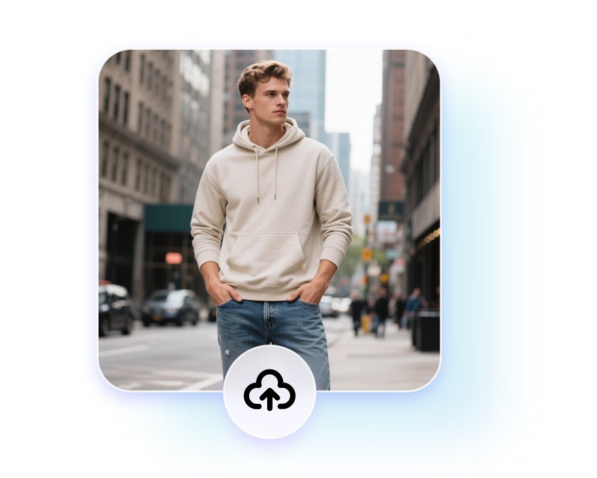 Upload a photo of a boy in hoodie