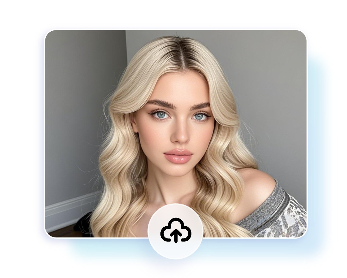 Upload a picture of a woman with blonde hair