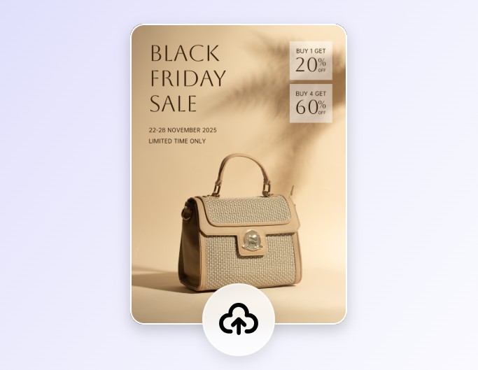 Upload a product poster of a bag