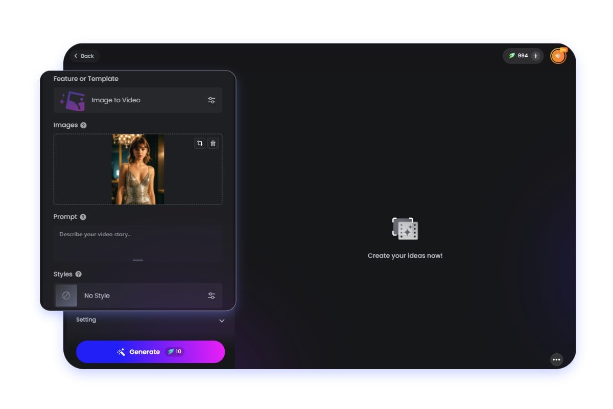 Upload a static photo of a stylish female in fotor