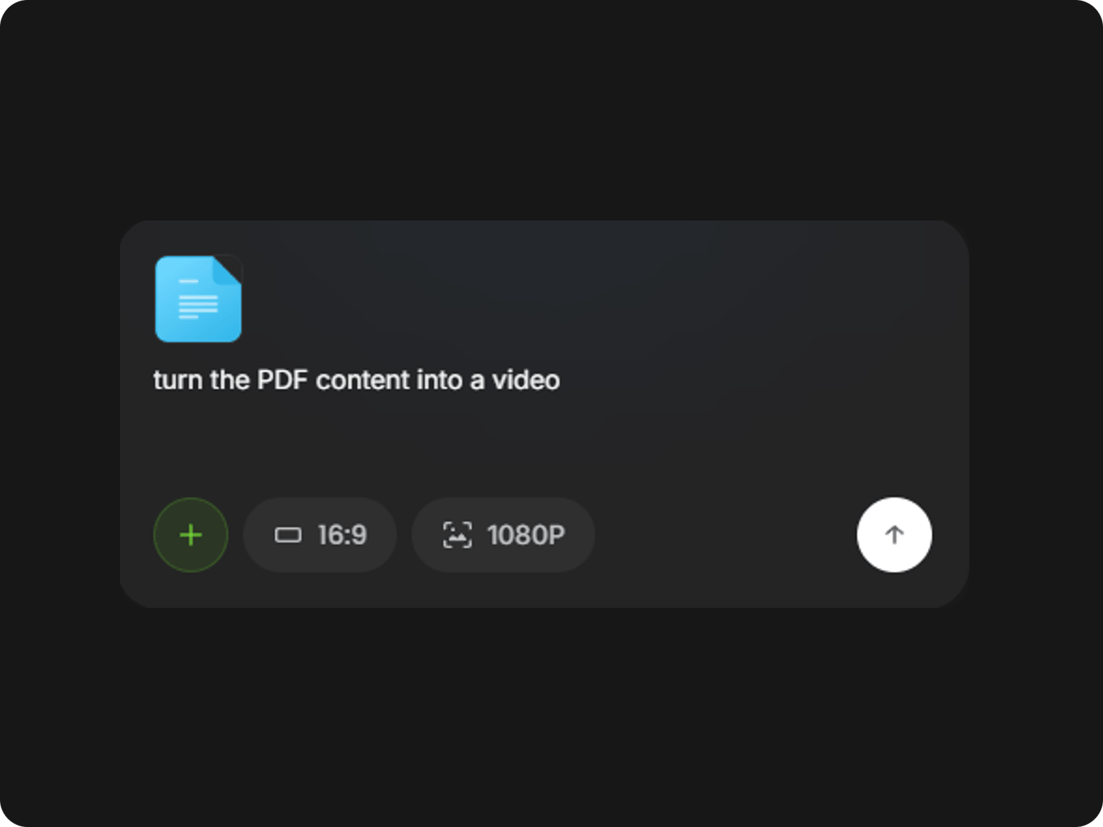 Upload pdf and enter your prompt in fotor pdf to video tool