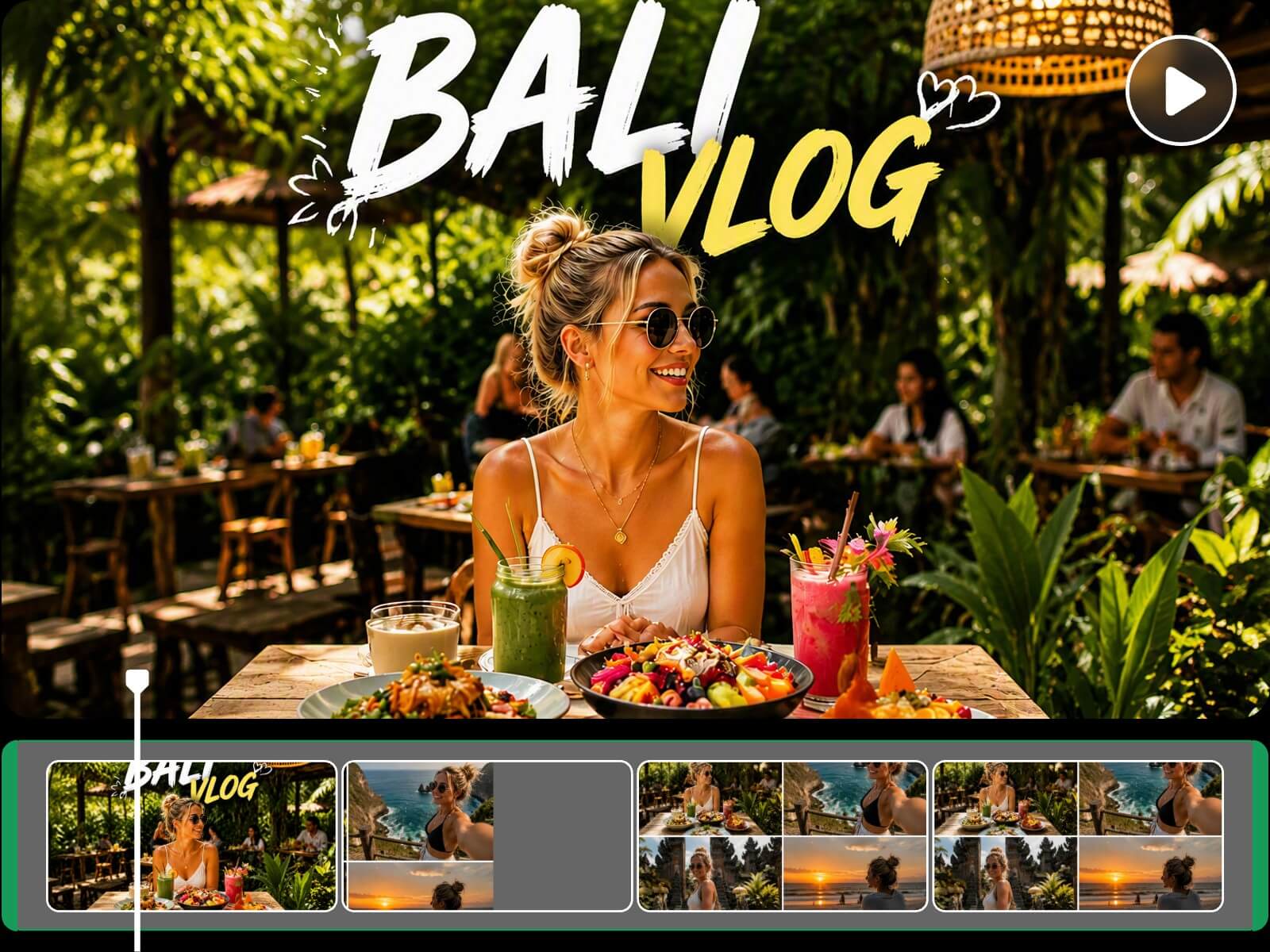Use Fotor AI video editor to make travel vlog