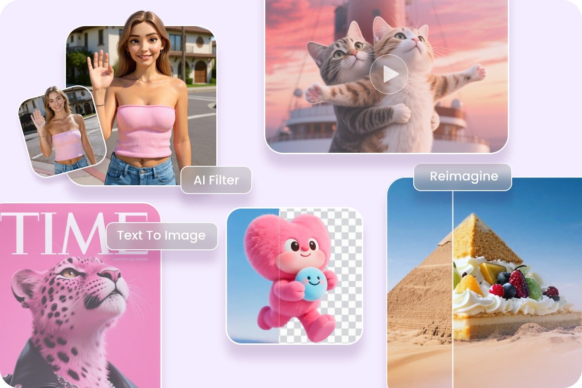 Use Fotor AI virtual assistant to generate images and videos from text or photos