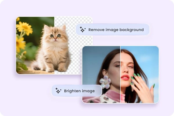 Use Fotor free AI assistant to edit and enhance images through natural language chat