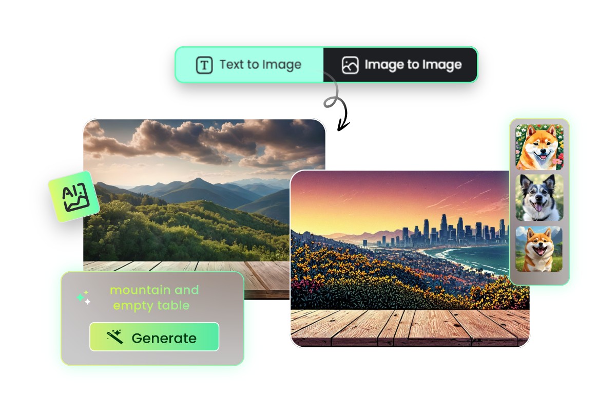 einzigartige Gestaltung des Hintergrunds mit KI