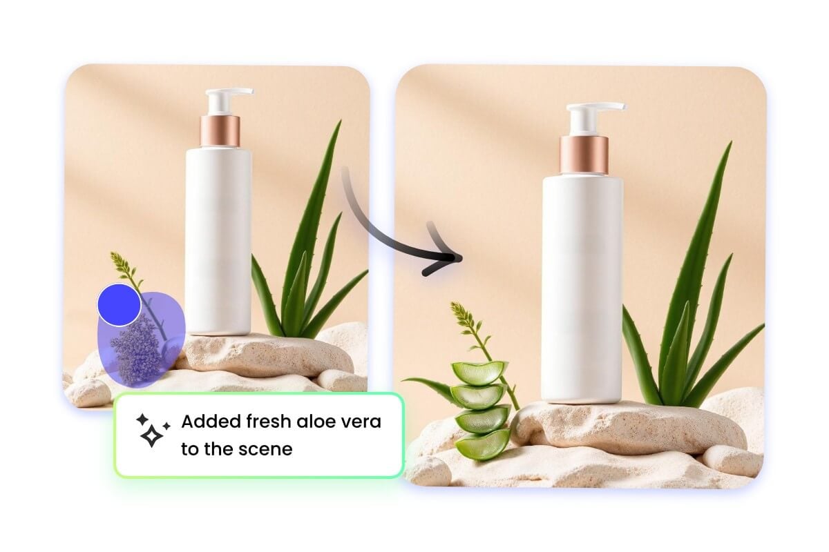 Use ai replace to change an object in an ai product image