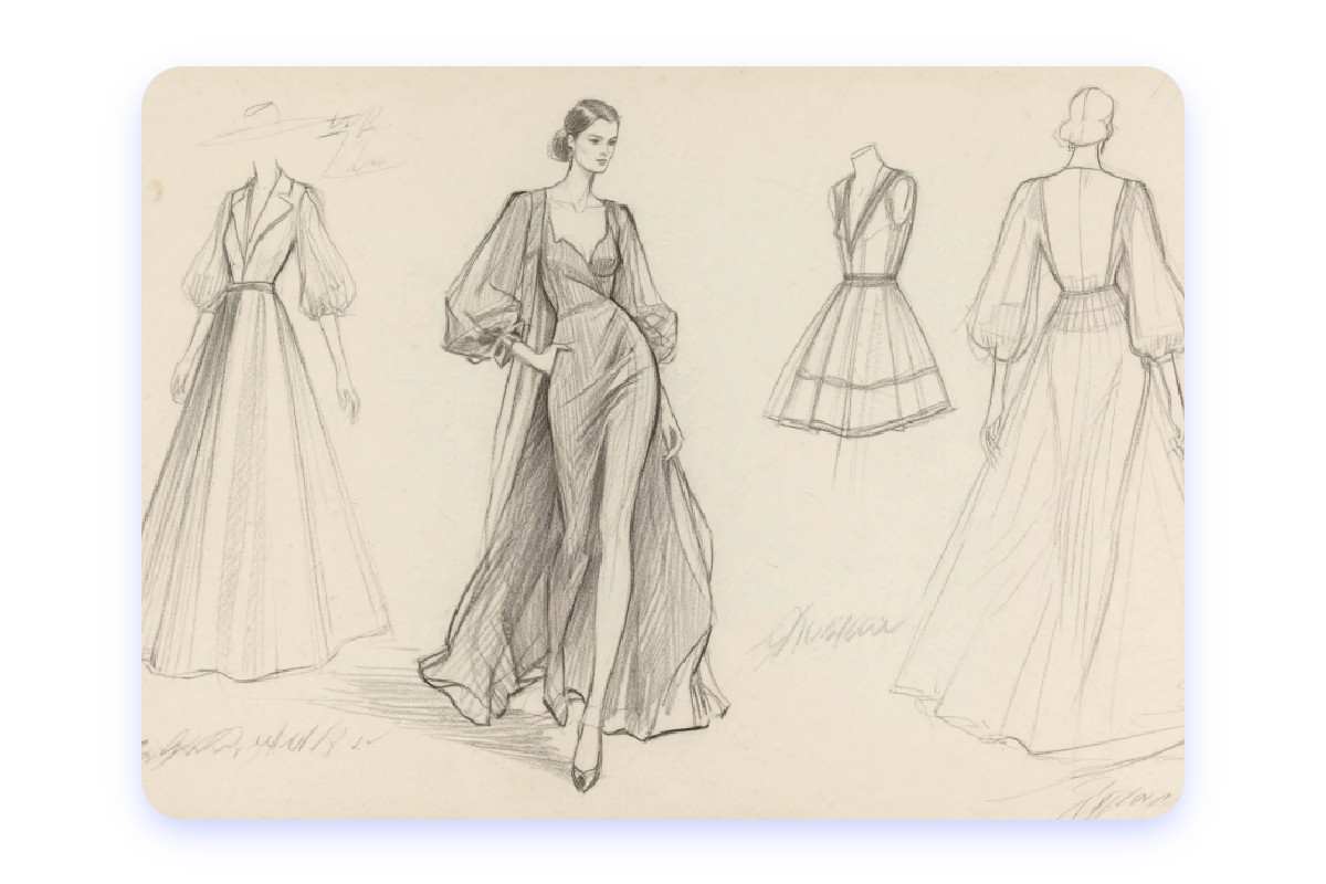 Use ai sketches for fashion design and style inspiration