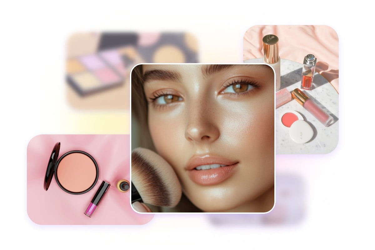 Use ai to apply makeup to a woman and adapt it for various beauty brands and advertisements