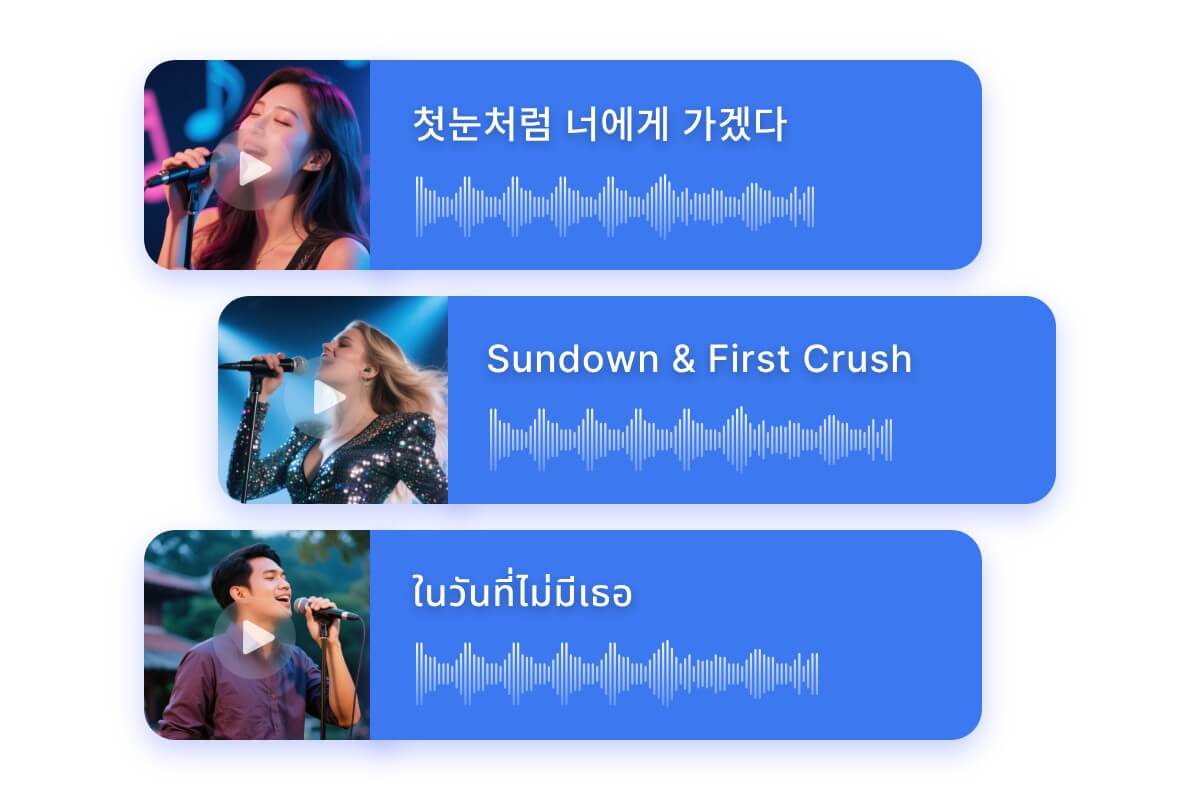 Use ai to generate songs in multiple languages