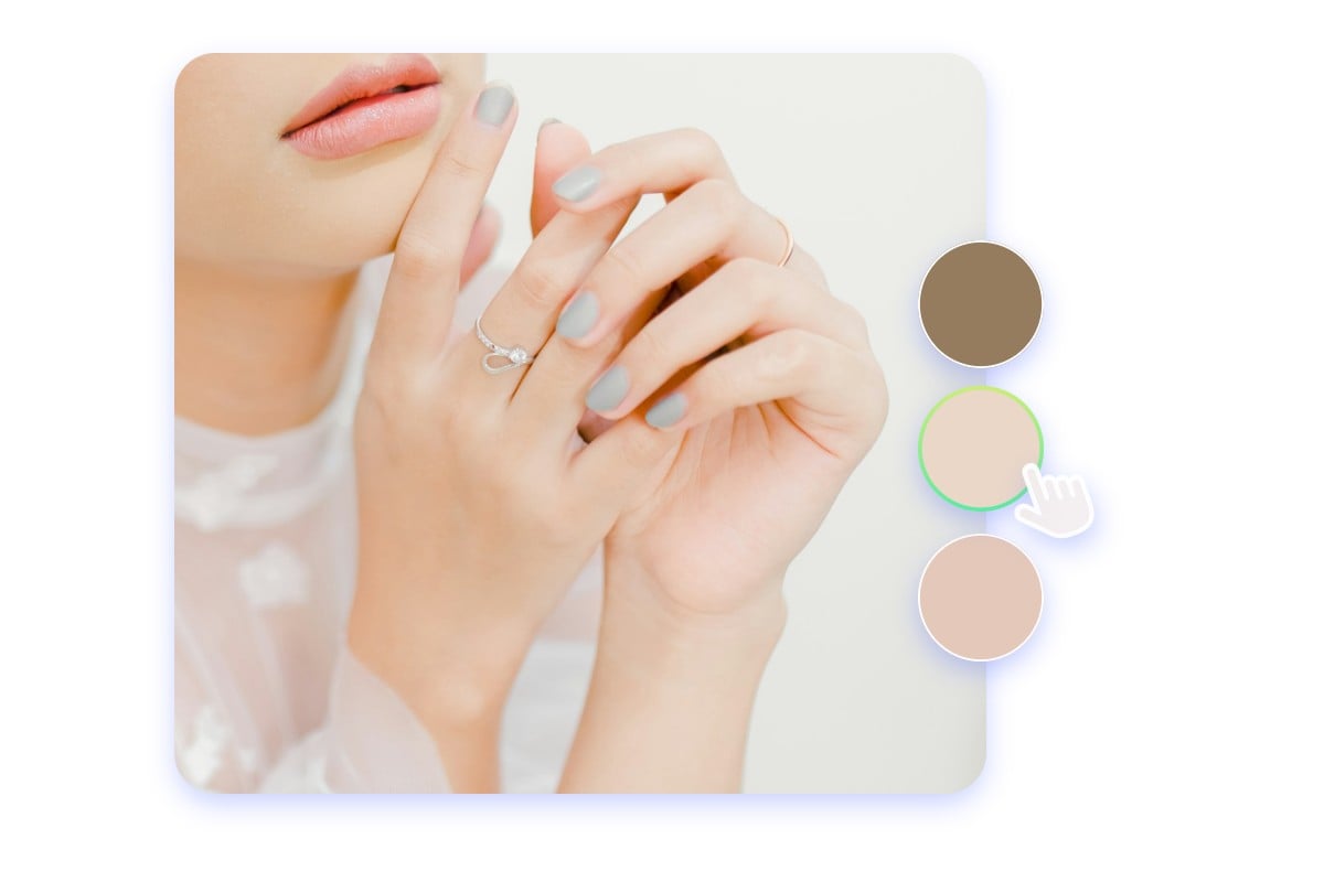 Use ai to recommend a sleek nails with consideration of your skin
