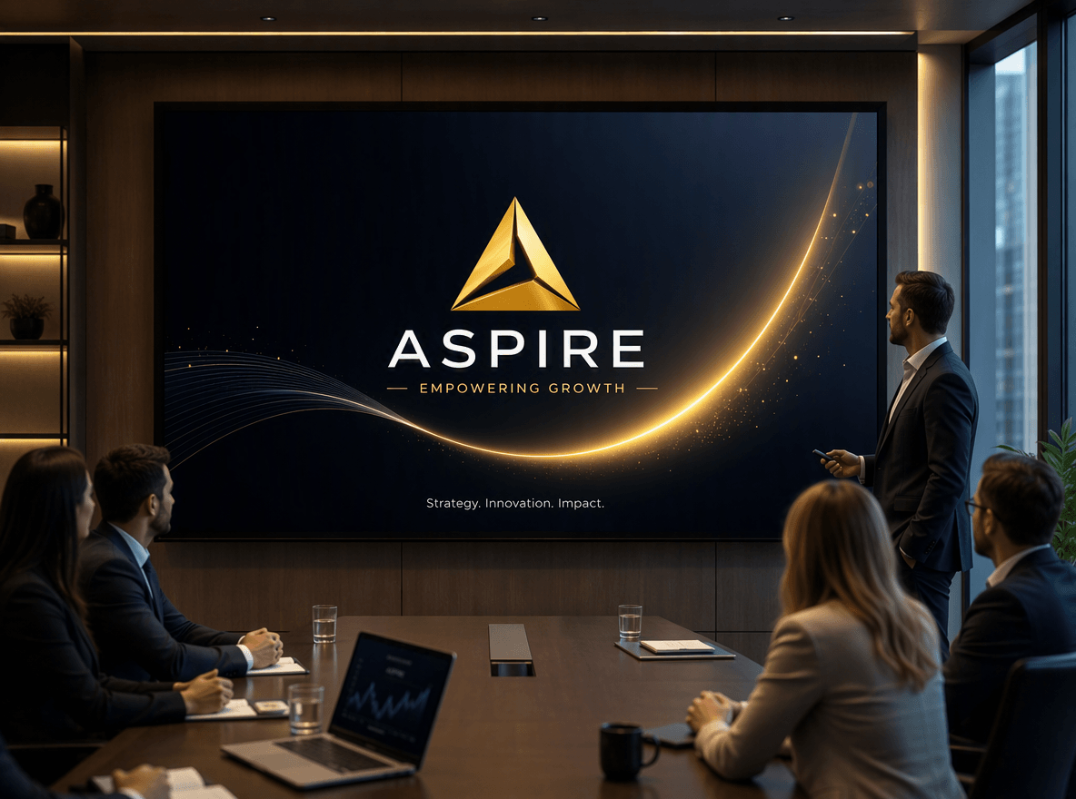 Use an animated logo in a business presentation