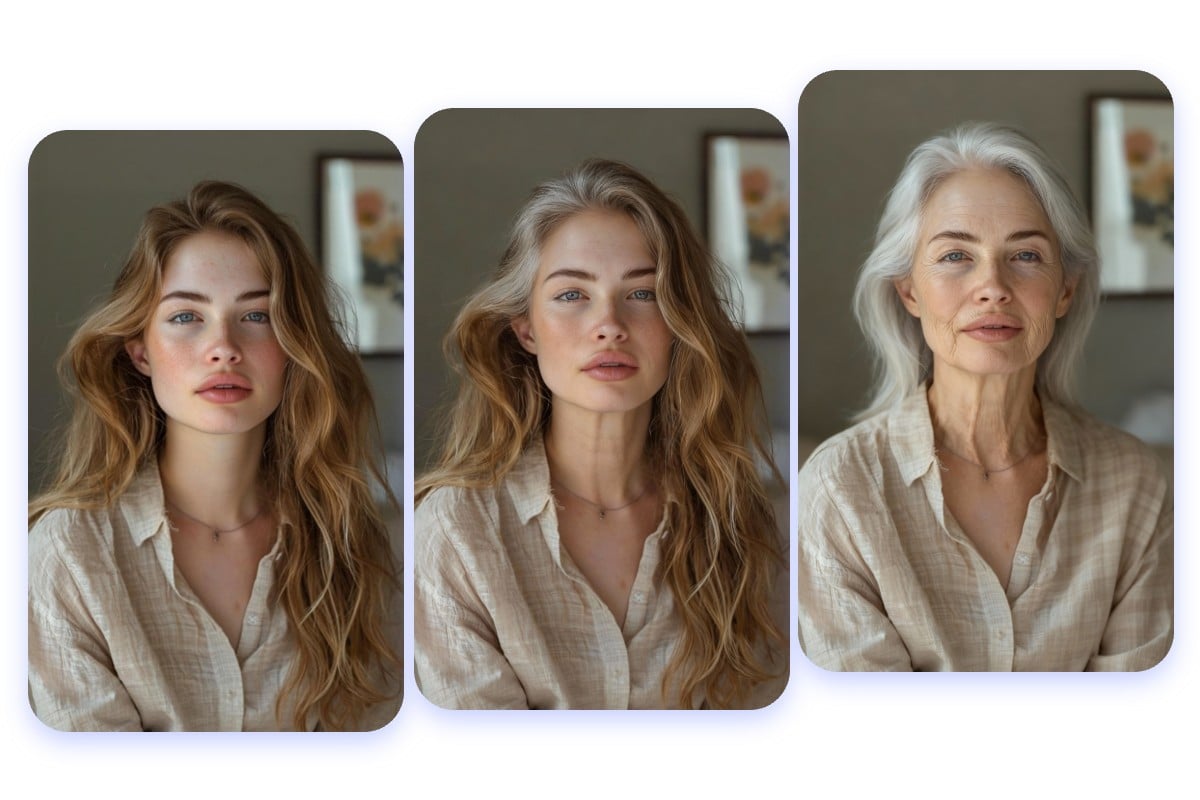 Use fotor age progression ai to apply old filter to your photo