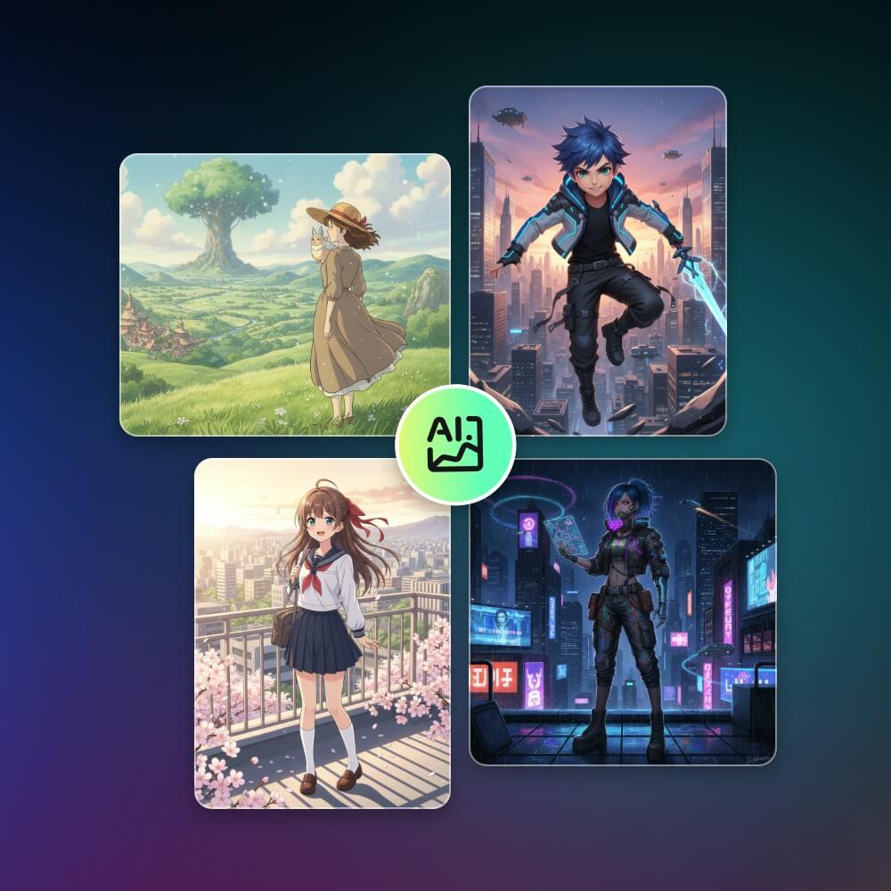 Use fotor ai anime generator to generate multiple anime style ai images