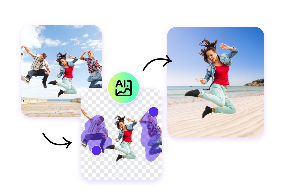 Use fotor ai cleaner to remove and change background instantly