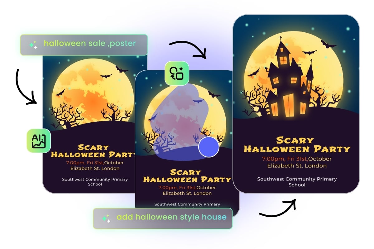 Use fotor ai image generator to make ai halloween poster