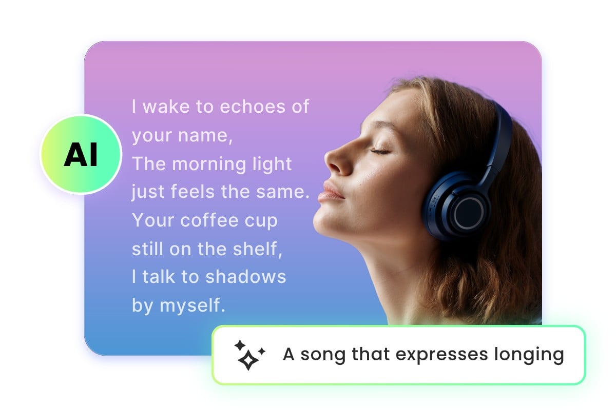 Use fotor ai lyrics generator to turn a simple prompt into a full set of lyrics