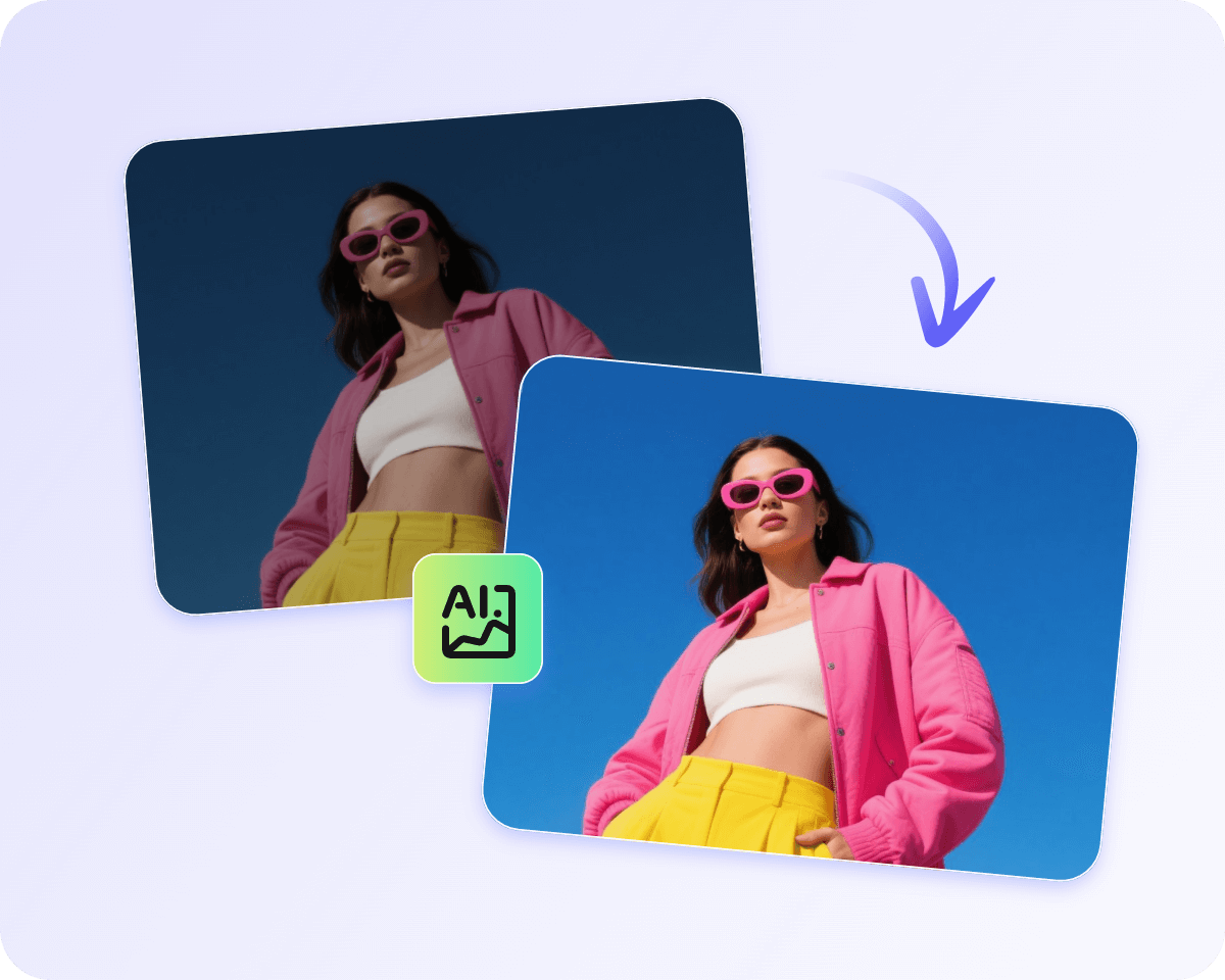 Use fotor ai photo enhancer to contrast a female portrait image