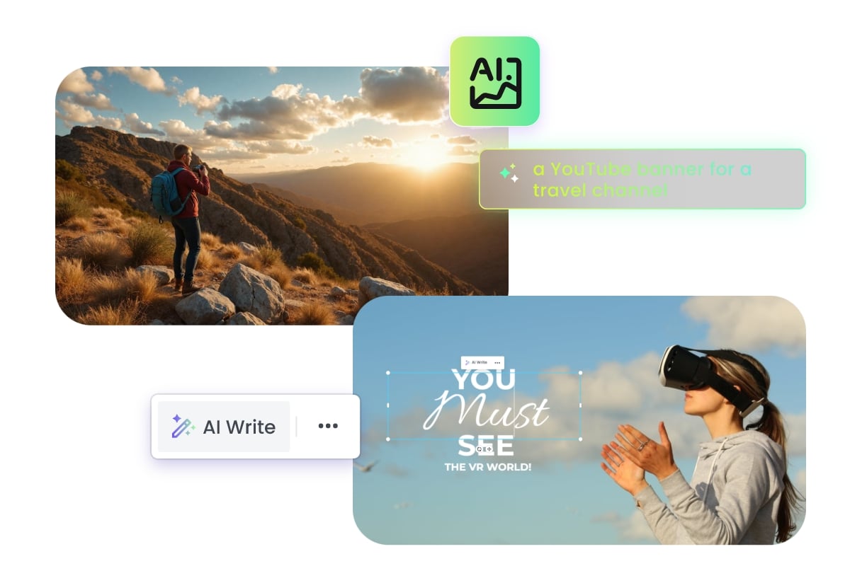 Verwenden Sie Fotor AI, um YouTube-Banner zu generieren, und das AI-Schreibtool, um Kopien für Ihr YouTube-Banner zu erstellen