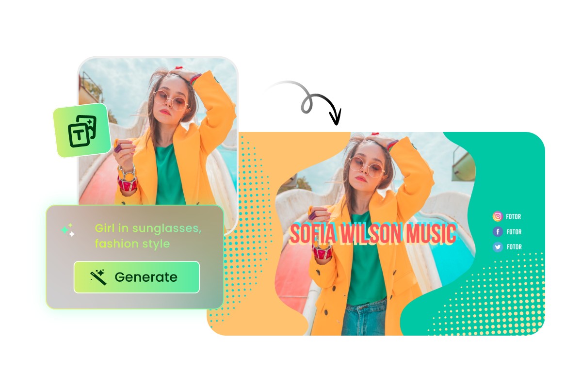 Use fotor extra features to enrich youtube banners