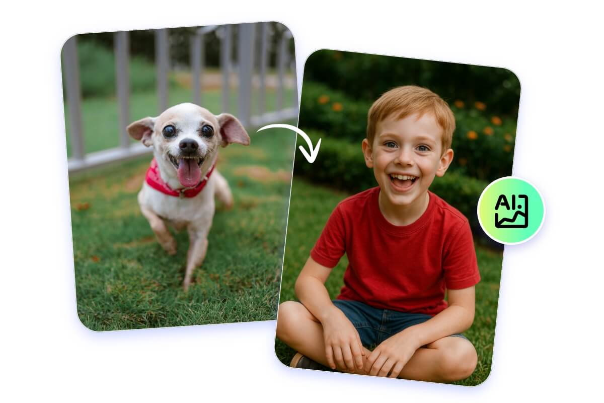 Use fotor pet to human generator to humanize a chihuahua
