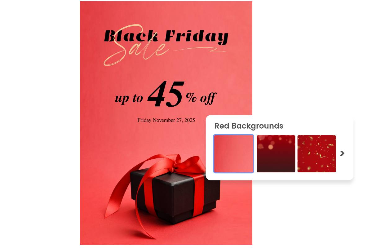 Use fotor red backgrounds as the advertising poster design material