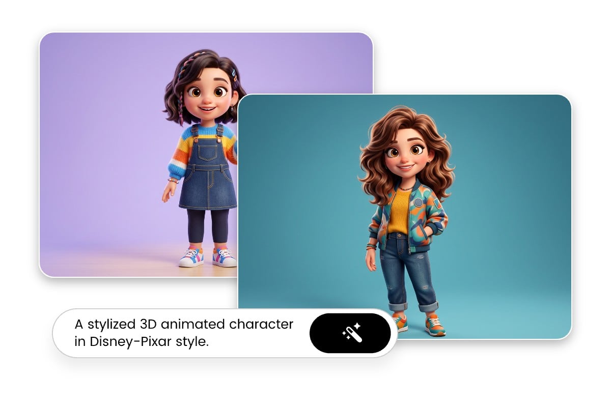 Use fotors ai character generator to turn text description into cartoon characters