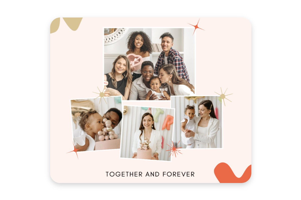 Use fotors image combiner to create a collage of family photos