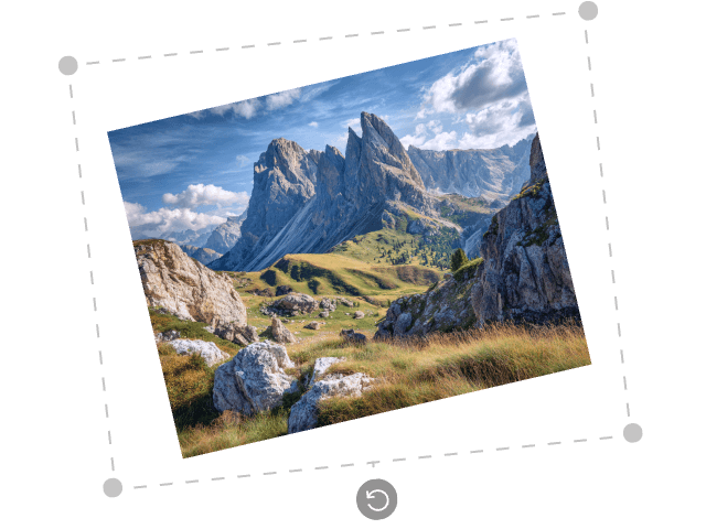 Use fotors photo straightener to fix a landscape photo