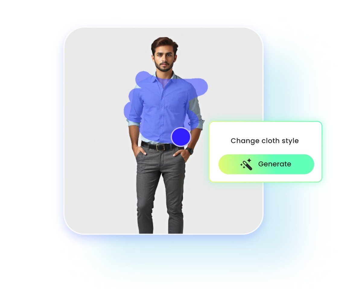 AIブラシを使用してシャツの上にペイントし、テキストプロンプトを入力します