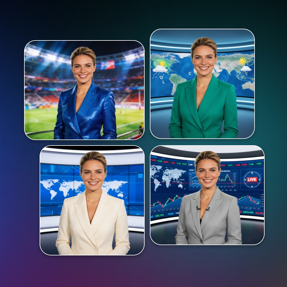 Use ready made ai anchor news templates